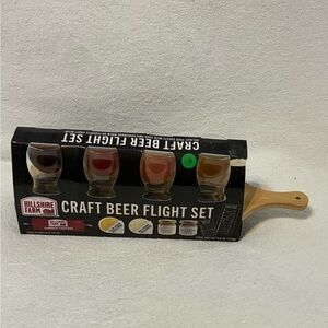 Hillshire Craft Beer Flight Set with Paddle - Multicolor Glasses